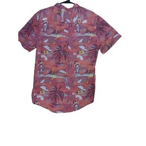 Hurley Hawaiian Surfer All over print Print Short Sleeve Shirt--Large
